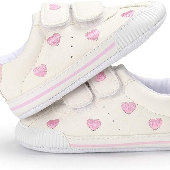 Adorable Pink Heart Infant Sneakers - Perfect for Your Little Fashionista! - Picture 6 of 7